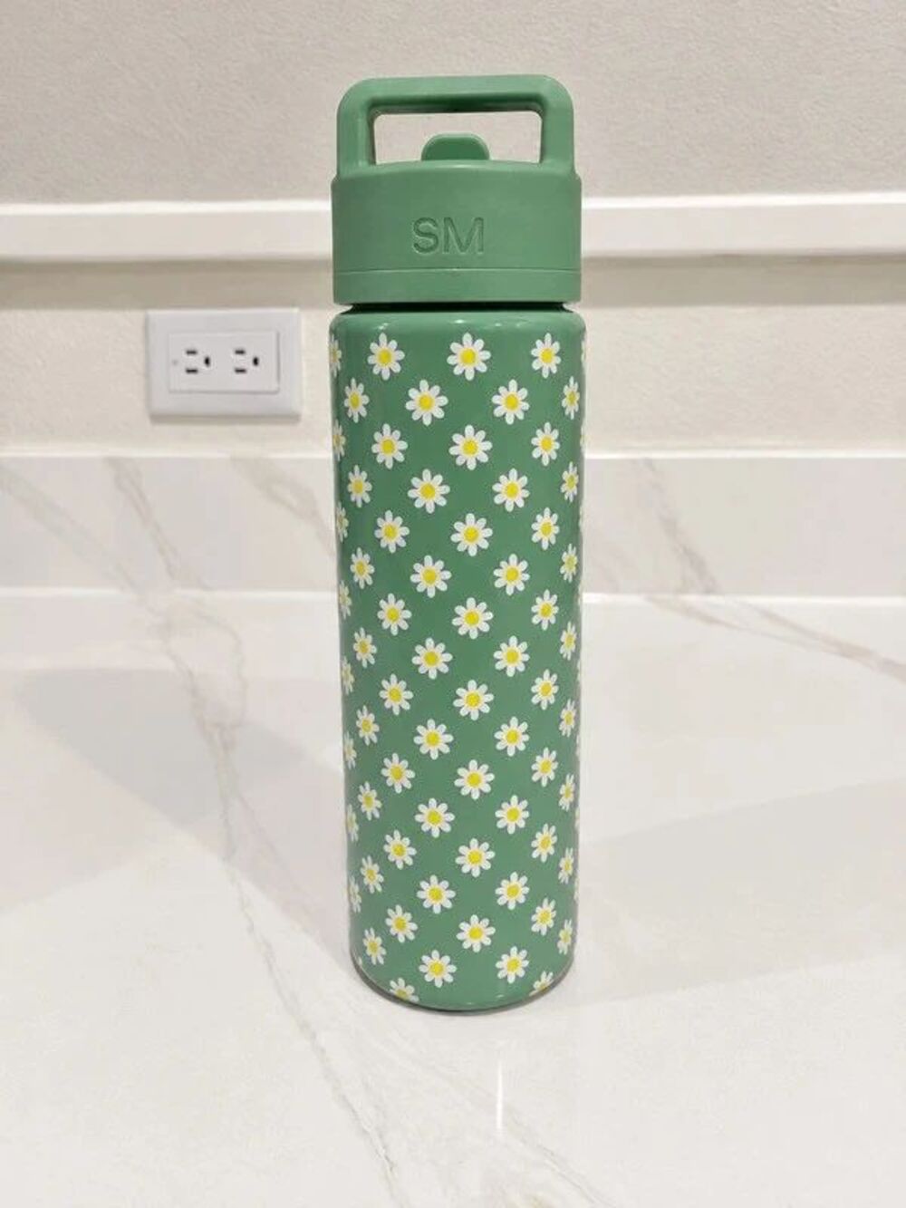 Simple Modern 22oz Daisy Floral Water Bottle Green